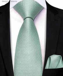 Neck Ties Sage Green Solid Boys Silk Tie For Children Luxury Designer Handky Child Necktie 120CM Long 6CM Wide Fashion Dropshipping Hi-TieL231215
