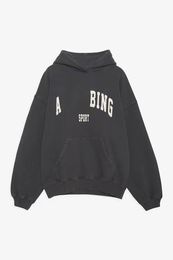 Ein Bing Damen Designer AB Hoodie Briefdruck Waschwasser Stir Fry Marke Annie Bing Sweatshirt Schneeflocke Lose Pullover Anines Bing Frau 1413