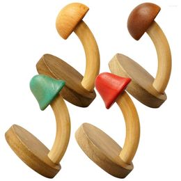 Hooks Wooden For Wall Hanging Towels Decorative Adhesive Hat Mushroom Clothing Hangers