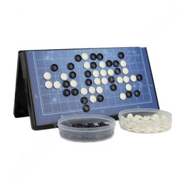 Chess Games Magnetic Go Game Set Smooth Foldable Puzzle Board Suit Waterproof Storage Hollow Box Portable for Festival Toys Gift 231215