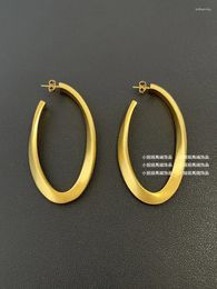 Hoop Earrings Exaggerated Geometric Oval Large Circle Earring Unique Light Luxury High-end Sensory