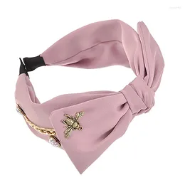 Korean Cute Bowknot Hair Bands For Women Boho Vintage Gold Bee Headband Accessories Wedding Fashion Jewellery 2023 Gift