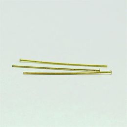 Beadsnice gold plated brass head pin for Jewellery making flat head straight pins jewellery findings whole ID 12927302M