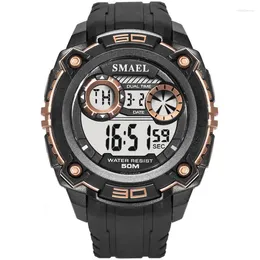 Wristwatches Sport Watches Waterproof SMAEL Brand Drop Watch Stopwatch Alarm Clock Young Fashion Quartz