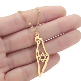 Pendant Necklaces Women'S Necklace Women Jewellery Israel Map Jewish Jewellery 1016237N