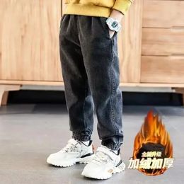 Jeans Children's winter jeans plus velvet thickening children's warm casual denim trousers Christmas gifts for boys aged 3-9-12 231215