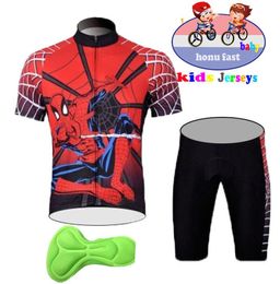 Kids Cycling Jersey Set Boys Short Sleeve Summer Clothing MTB Ropa Ciclismo Child Bicycle Wear Sports Suit 2207252193255