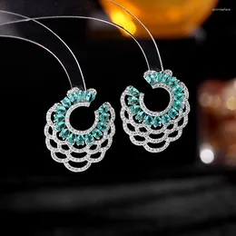 Dangle Earrings 2023 Design Personality For Women S925 Silver Needle Niche Hollow Lace Wedding Jewellery Birthday Gift