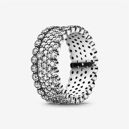 New Design 925 Sterling Silver Sparkling Pave Band Ring For Women Wedding & Engagement Rings Fashion Jewellery 254F