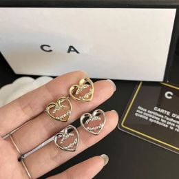 Fashion Design Stud Earrings Love Girls 18k Gold Plated Ear stud Fashion Stamps Charming Earring For Women Accessories With Box CSG2312159-5
