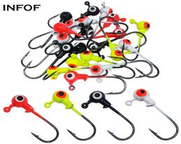 Fishing Lures Jig Heads with Double Eye Ball Head Sharp Fishing Hooks for Bass Trout FreshwaterSaltwater Multi Pack8926800