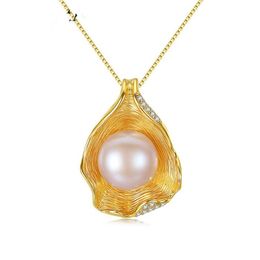 charm Shell design Pearl Jewellery Pearl Necklace Pendant 925 sterling silver Jewellery fashion necklaces for women2766
