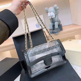 Designer Bags woman Tote Bag Luxury Party TOP1 transparent chain Black Versatile Fashion26cm High version 2023