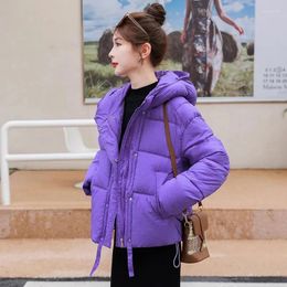 Women's Trench Coats Winter Thick Cotton Padded Jackets 2023 Women Short Hooded Parkas Jacket Female Streetwear Loose Puffer Parka Outwear