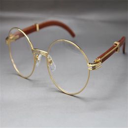 Whole-Wood Eyeglasses designer Glasses frame women with box Frames vintage Glasses Unisex Size55-22-135mm Silver2478