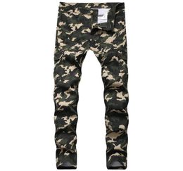 Starbrand Camoflage Mens Jeans Army Green Men Denim Pants Skinny Pencil Pants Zipper Casual Daily Pants4374965