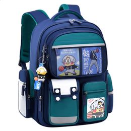 School Bags Children's School Bag Boy's Backpack Primary Schoolbag Student's Backpack 1-6 Grades Boys Girls Spine Relief Backpack 231214