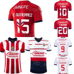 Club Soccer CD Chivas Guadalajara 23 Miguel Jimenez Jersey 14 Ricardo Marin 20 Fernando Beltran 26 Cristian Calderon 25 Roberto Alvarado Football Shirt Kits 23 24