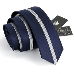 Bow Ties High Quality Korean Stylish Men's Tie 2023 Fashion Casual 5.5CM Slim Business Neckties Skinny With Gift Box
