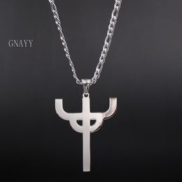 jewelry 32 42mm size Gothic Punk Judas Priest Necklace Stainless Steel Men's Favorite Pendant merch logo symbol Char269H