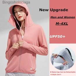Others Apparel Summer Sunsn Clothes Men Women Outdoor Riding Fishing Sports Sun UV Protection Clothing Ice Silk Breathable Hooded ShirtL231215