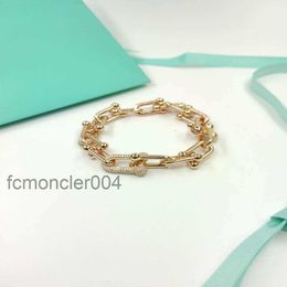 Bangle Bracelet t Gold Material Fashion Commuting Grade U-shaped Horseshoe Bracelet S925 Silver VARX