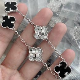 High Quality Fashion designer 4*-Four leaf clover charm bracelet 18K rose white Gold Agate Shell MotherofPearl bangle Chain Wedding Jewellery with gift box 20 designs