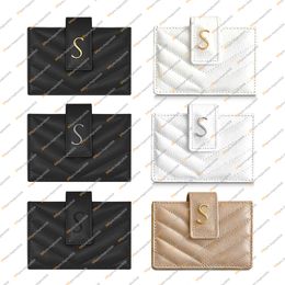 Ladies Fashion Designer Luxury Caviar MATELASS Business Card Holder Grain De Poudre Embossed Leather Wallets Coin Purse Key Pouch Top Quality 607907
