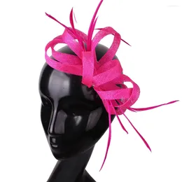 Wedding Black Hair Fascinators Accessories Elegant Female Cocktail Race Headwear Gorgeous Fashion Headdress Headband