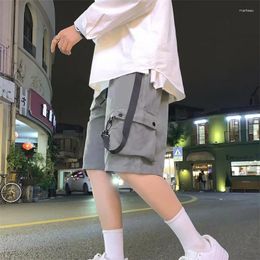 Men's Shorts Summer Cargo Men 3XL Big Size Multi-Pockets Drawstring Breathable Cotton Straight Baggy Casual Loose Short Pants