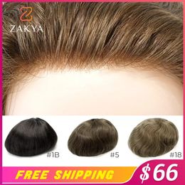 Men's Children's Wigs Invisible Knot Natural Hairline Men Toupee Thin Skin Male Wig Remy Human Hair 0.06mm 0.1mm Capillary Prosthesis System 231215