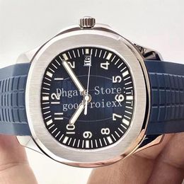 Top 40mm Men's Watch Mens Automatic Watches Men Cal 324SC Grey Black Blue Dial 5167 Eta Rubber Strap Mechanical Wristwatches241c