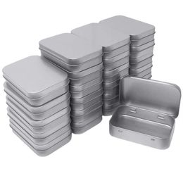 24 Metal Rectangular Empty Hinged Tins Box Containers Mini Portable Box Small Storage Kit Home Organizer 3 75 by 2 45 by285A