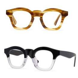 Men Optical Glasses Frame Brand Spectacle Frames Vintage Fashion Eyewear The Mask Handmade TOP Qualitly Myopia Eyeglasses with Cas261e