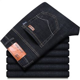 Men's Jeans High Quality Long Straight Denim Classic Business Casual Trouser Stretch Pants Plus Size 2840 231214