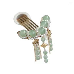 Hanfu Headwear Tang Style Small Hair Comb Covering Temples Ming Made Pearl Versatile Ancient Hairpin Accessories