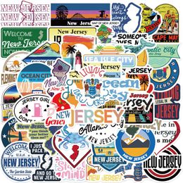 50Pcs New Jersey Stickers Non-Random Waterproof Vinyl Sticker Laptop Skateboard Motor Water Bottle Snowboard Notebook Wall Car Decals Kids Gifts