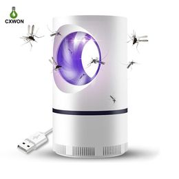 USB Mosquito Killer Lamp LED Pocatalyst vortex strong suction indoor Bug Zapper Repellent UV light Trap for Killing insect274d