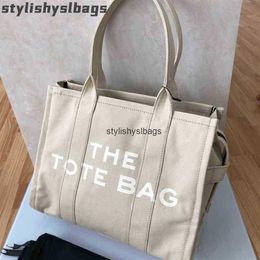 Evening Bags High-end New Canvas Large Capacity Tote Women Shoulder Bag Cloth Shopper Bags Literary Fan Letter Printing Big Shoppe316k