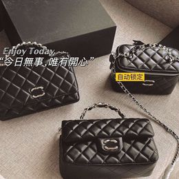 Designer bag channel Water Diamond Handle Diamond Chain Bag Wealth Bag Box Bag Women's Bag Single Shoulder Crossbody Bag