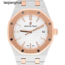 Audemar Pigue Watch Automatic Mechanical Watch Abbey Royal Oak 34 2color Rose Gold Womens Watch 77350sr Oo.1261sr.01