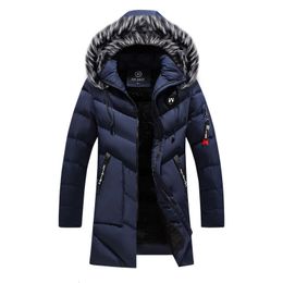 Men s Down Parkas Jacket Fitted with Thick Zipper Casual Youth Solid Colour Dig Bag Jaqueta Masculina Chaquetas Hombre Ropa 231215