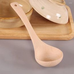 Spoons Large Wooden Soup Spoon Long Handled Rice Dessert Ladle Mixing Scoop