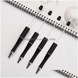 Ballpoint Pens Wholesale Usa Add A Bead Diy Pen Original Beads Customizable Lamp Work Craft Writing Tool Drop Delivery Office School Dhwtg