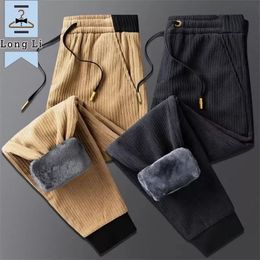 Mens Pants AutumnWinter Fashion Trends Corduroy for Casual Loose Comfortable Thick Warm Large Size Premium 231215