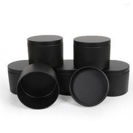 Storage Bottles 8oz Candle Tin 6pcs Pack With Lids Bulk DIY Black Containers Jar For Making Candles Arts & Crafts Gifts341O