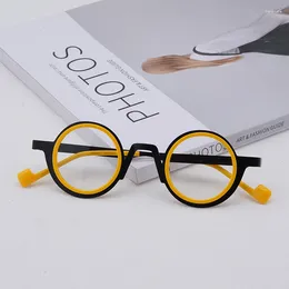 Sunglasses Frames High Quality Design Vintage Acetate Round Optical Glasses Men Women Prescription Eyeglasses Japanese Handmade Eyewear