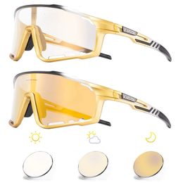 Ski Goggles P ochromic Men Women Sport Bike Discoloration MTB Eyepieces Cycling Sunglasses Fishing Running Glasses Bicycle Eyewear 231215
