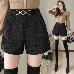 Women's Shorts Cheap wholesale 2021 autumn winter new fashion casual cute sexy women shorts outerwear woman fe OL high waist woolen shortsL231215