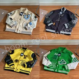 Mens jackets man windbreaker varsity Vintage Loose Long Baseball jacket hoodie Harajuku College Embroidery Streetwear Unisex Coats